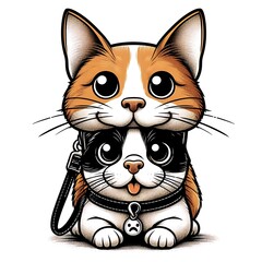 A cat design graphic and a dog design graphic.