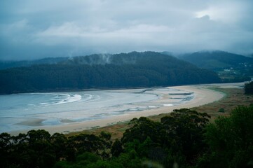 view of the sea from the mountain