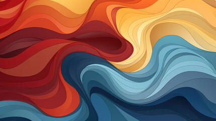 Vibrant Abstract Composition of Pantone Colors with Dynamic Shapes