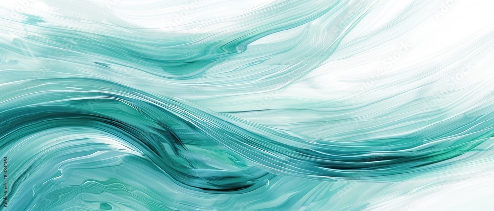 Sticker abstract green and white swirl design, creating a dynamic and fluid sense of movement. perfect for b