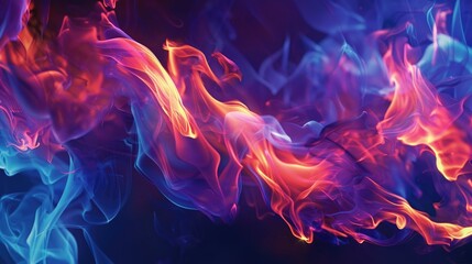 Obraz premium A mesmerizing display of abstract flames creates a powerful backdrop for your content