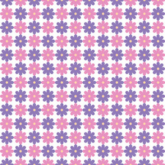 Tiny floral shape pink purple pattern seamless