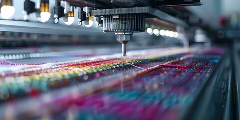 Innovative Shirt Designs Textile Printing in Office or Workshop Settings. Concept Textile Printing Techniques, Shirt Design Innovation, Office Workshops, Workshop Settings, Textile Production