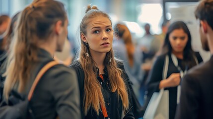A career fair with a variety of industry representatives