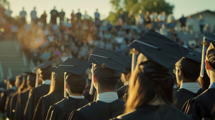 A high school graduation ceremony