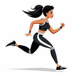 fitness-woman-in-black-and-white-run