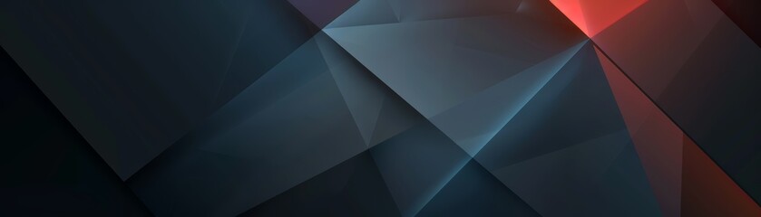 Obraz premium Abstract geometric background with blue, red and black colors.