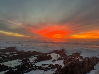 Sunset over the Atlantic Ocean