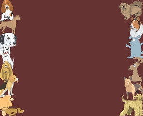 Brown dog background