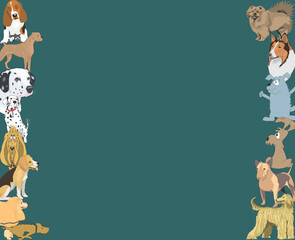 dark green dog background