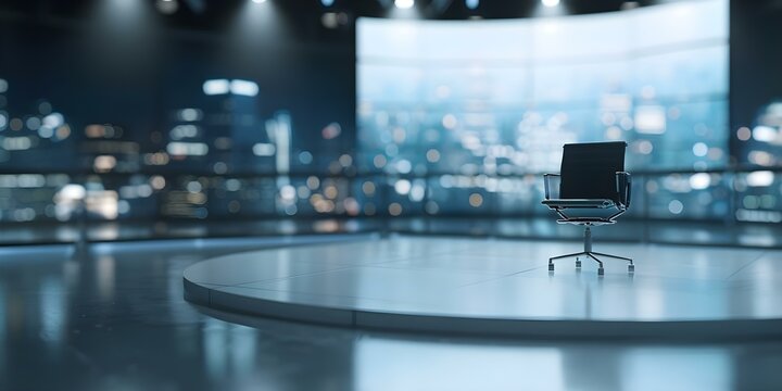 Enhancing Your Studio with a Virtual Chroma TV Screen Background. Concept Virtual backgrounds, Chroma screen, Studio enhancement, Online presence, Professional setup