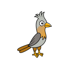 Fototapeta premium playful cuckoo bird, captured in a charming cartoon style with a transparent background