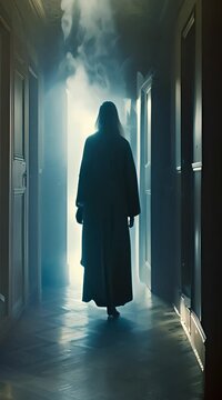 posters for ghost films, a vengeful spirit in the flat