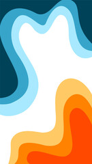 Abstract wavy Background. blue and orange background. abstract blue color wallpaper for phone. Abstract curvy orange background.