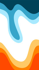 Abstract wavy Background. blue and orange background. abstract blue color wallpaper for phone. Abstract curvy orange background.