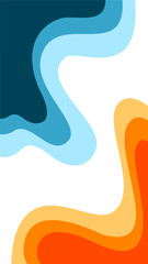 Abstract wavy Background. blue and orange background. abstract blue color wallpaper for phone. Abstract curvy orange background.