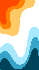 Abstract wavy Background. blue and orange background. abstract blue color wallpaper for phone. Abstract curvy orange background.