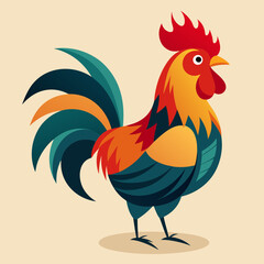 rooster isolated on white background
