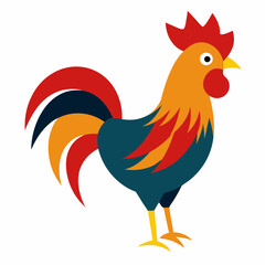 rooster isolated on white background