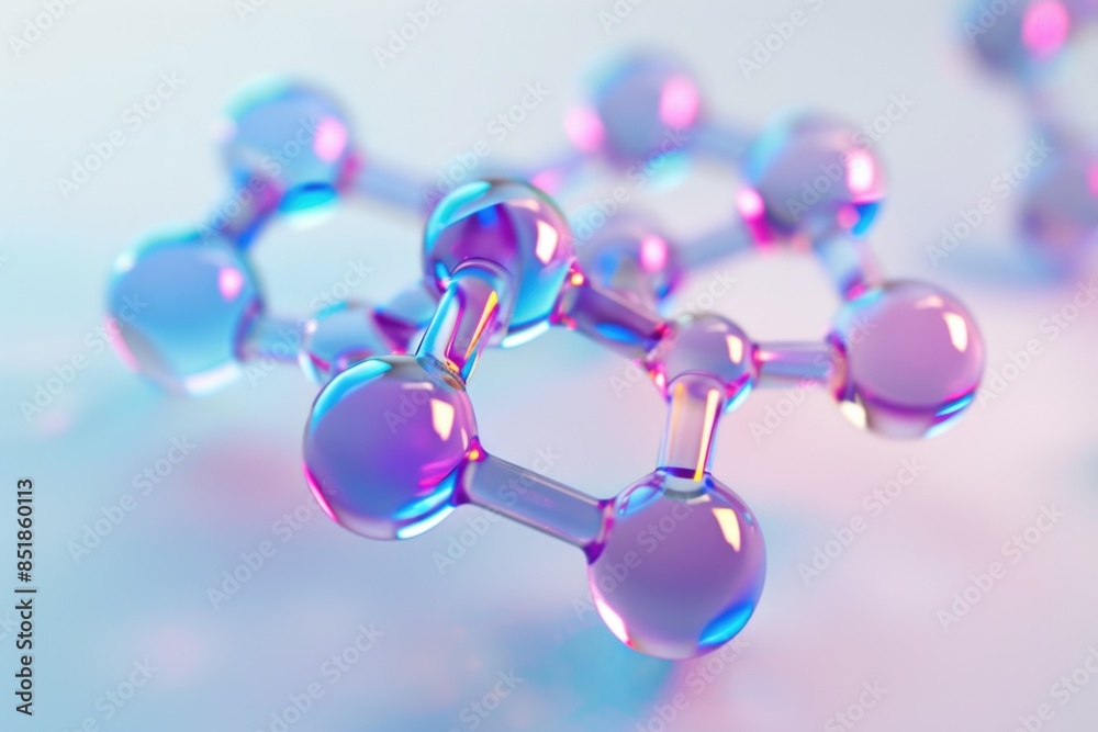 Poster A detailed view of a cluster of rounded objects