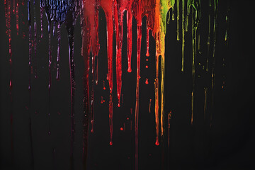 Rainbow Dripping Paint