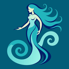 Little girl's dance vector illustration