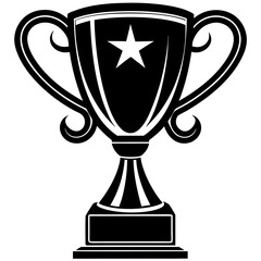 gold cup isolated on white background