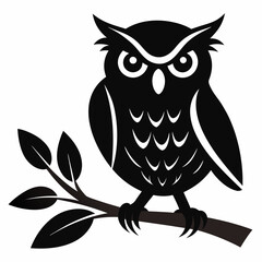 owl sitting on branch