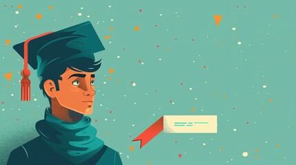 Certificate flat design side view community service recognition theme animation Tetradic color scheme