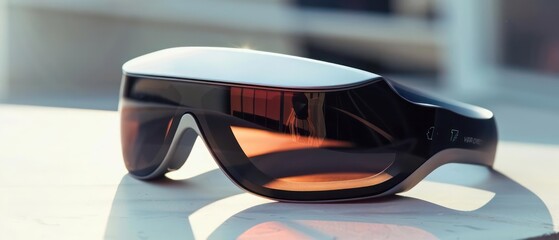 A closeup of a sleek, wearable device that monitors UV exposure and alerts the user when it s time to seek shade during summer activities