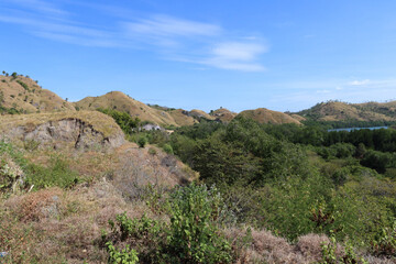 Landscape with hills near Labuan Bajo
