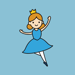 A puppet dance vector art illustration 