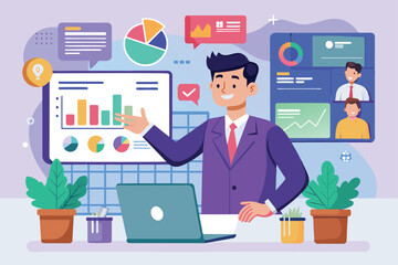 business cartoon presentation
