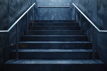 Fototapeta premium A stairway leading up to the top of a building