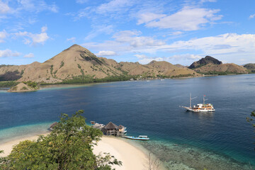 View of Kelor beach from top of Kelor island