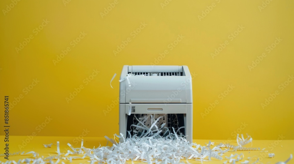 Poster A stack of shredded documents or papers, often used for secure disposal or recycling