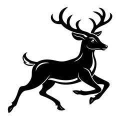 running-deer-logo-icon-vector-silhouette