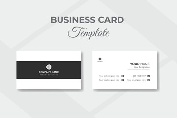 Clean corporate company business card design template