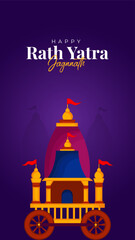 
illustration of Rath Yatra Lord Jagannath festival Social Media Post