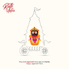 
illustration of Rath Yatra Lord Jagannath festival Social Media Post