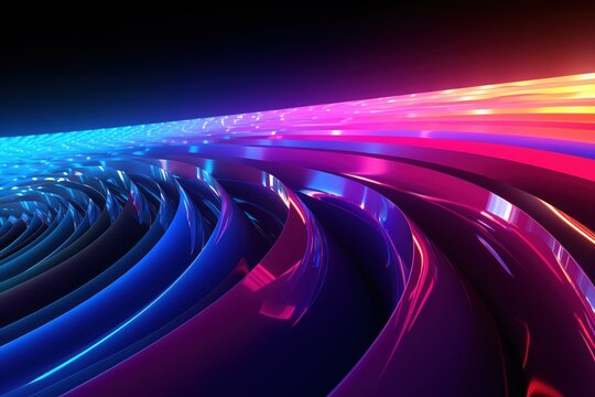 Cool gradient, calm theme, side view, cool and soothing, digital binary as object, Triadic color scheme