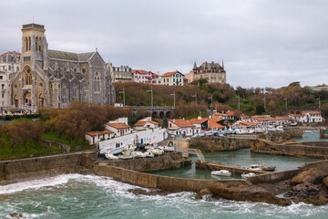 Biarritz, France, on a rainy