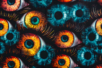 Halloween Eyeball Pattern for Gift Wrap or Fabric Design