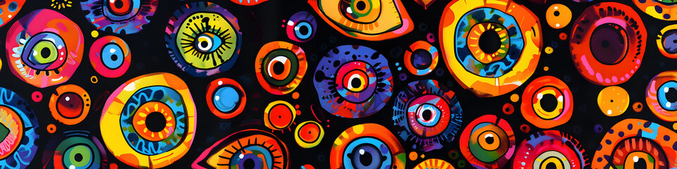 Halloween Eyeball Pattern for Gift Wrap or Fabric Design