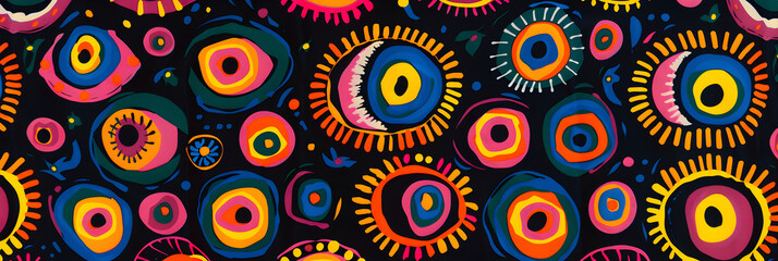 Halloween Eyeball Pattern for Gift Wrap or Fabric Design