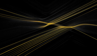 Dark grey background with yellow glowing lines for social media post, business, advertising events