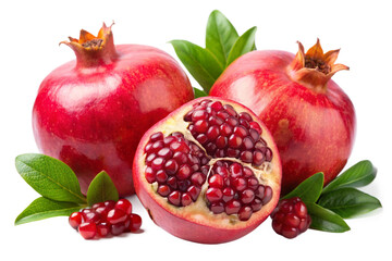 pomegranate isolated on white background