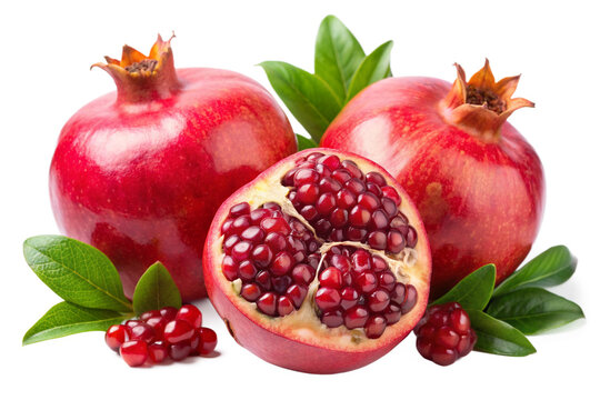 pomegranate isolated on white background