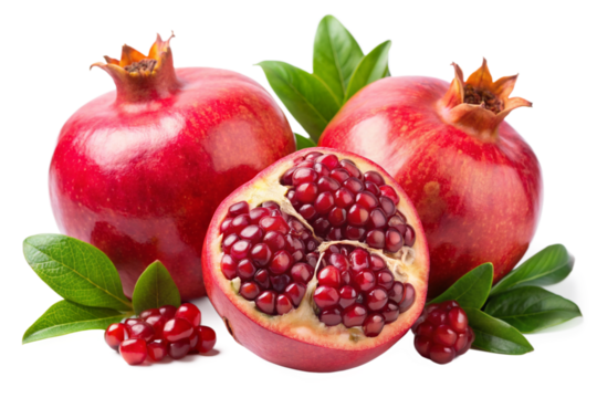 pomegranate isolated on white background