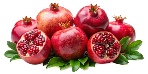 pomegranate isolated on white background